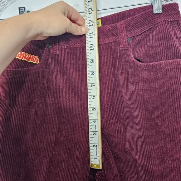 Empyre Vintage Y2K Red Corduroy High Waisted Relax Pants 30 - Picture 7 of 13